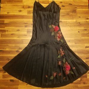 💠 Ana Capri black silk slip dress - So lovely!